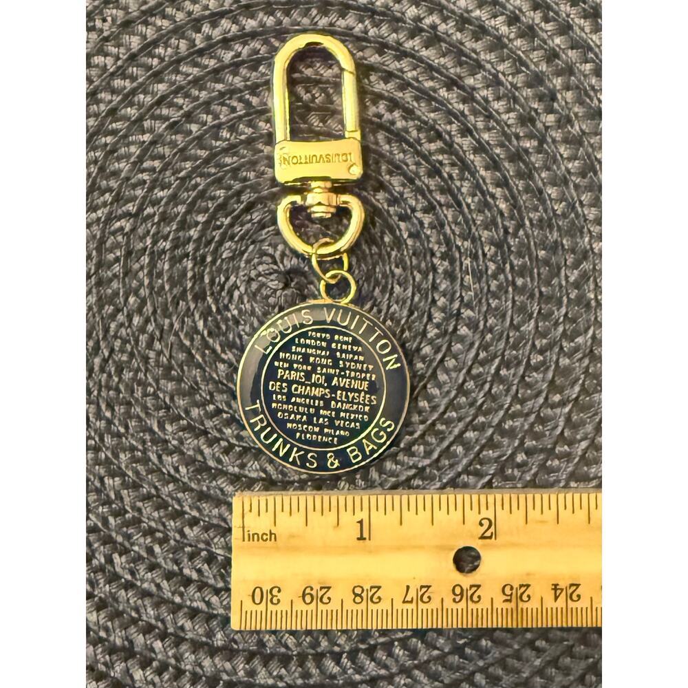 Gorgeous Blue & Gold Handmade Designer Lux Charm Keychain - Picture 6 of 6